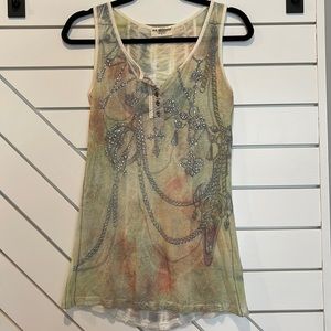 Miss Me studded tank top